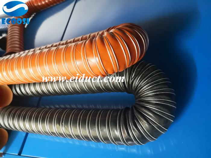 Red and black flexible silicone duct hose pipe from Ecoosi Industrial Co., Ltd.