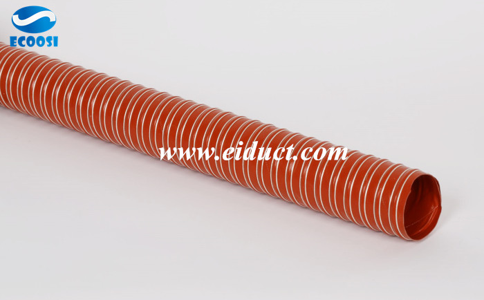What is the application of ECOOSI flexible double layer silicone duct hose?