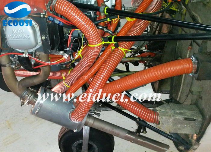 What is the application range of Ecoosi flexible double layer silicone ducting hose and how to install this high temp duct?