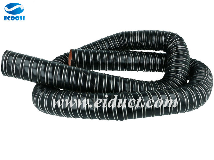 What is the applications of Ecoosi flexible double layer black brake silicone air ducting ventilation hose？