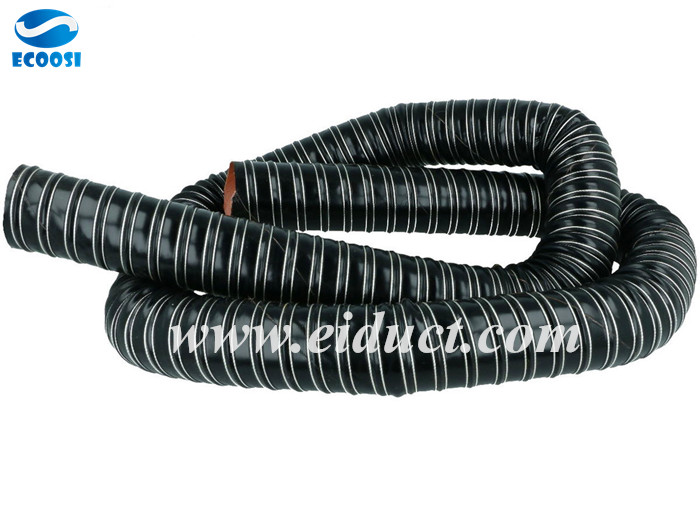 What is the applications of Ecoosi flexible double layer black brake silicone air ducting ventilation hose？