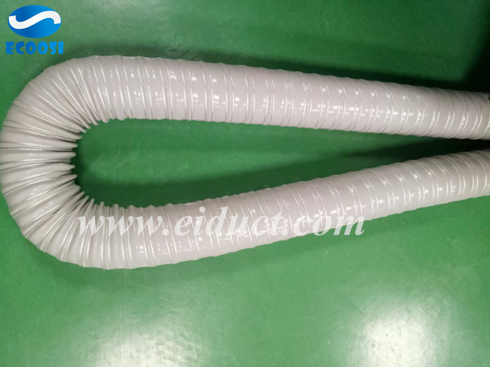Grey Two Ply Silicone Coated Fiberglass Flexible Hose Ducting