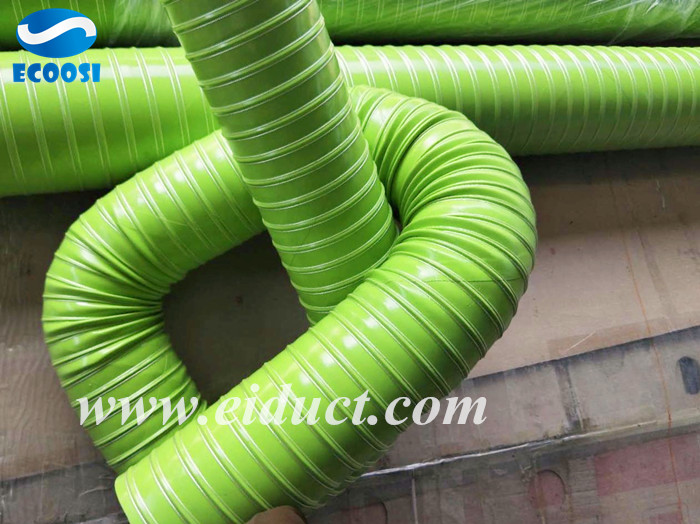 double-ply silicone coated glass fabric ducting hose