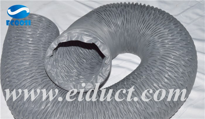 What is the applications of Ecoosi flexible fume exhaust PVC grey fabric ventilation duct hose?