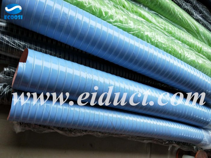 Silicone coated fiberglass duct hose