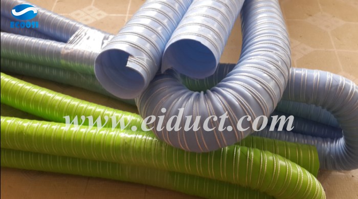 silicone coated double layer fiber glass ventilation duct hose