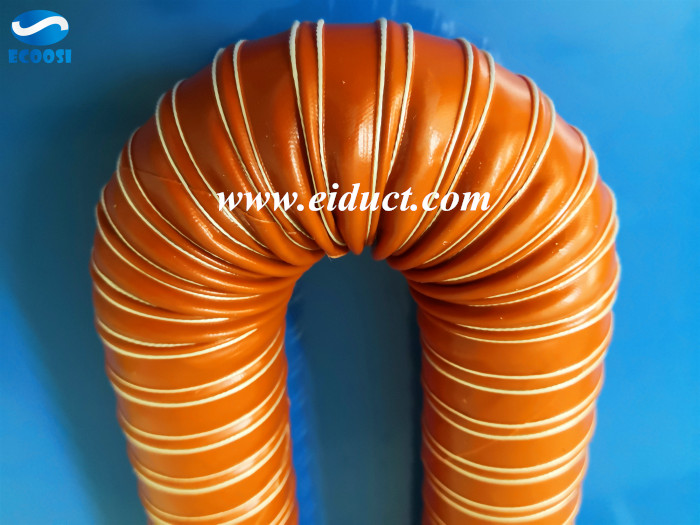 What kind of silicone duct hose could handle working temperature to 310 °C approx?