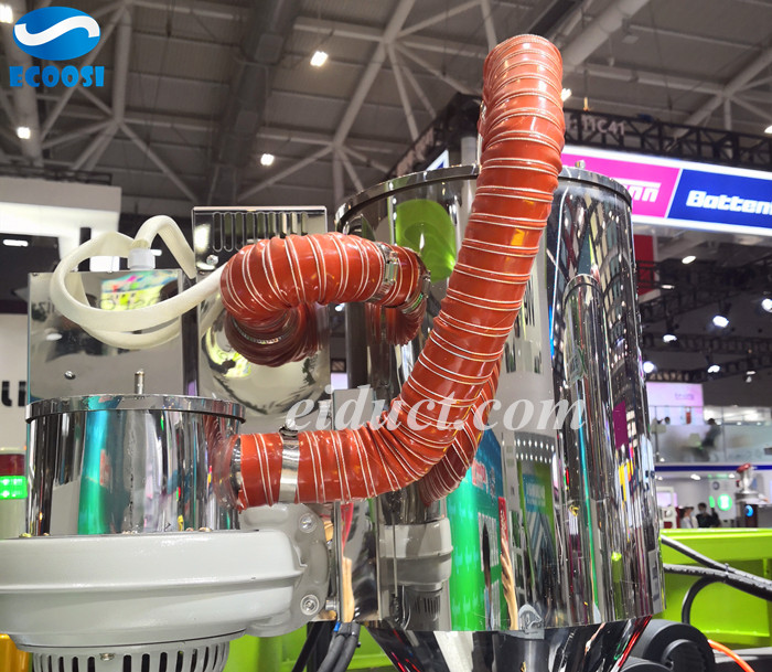 What kind of silicone hose is ideal for the plastic processing industry?