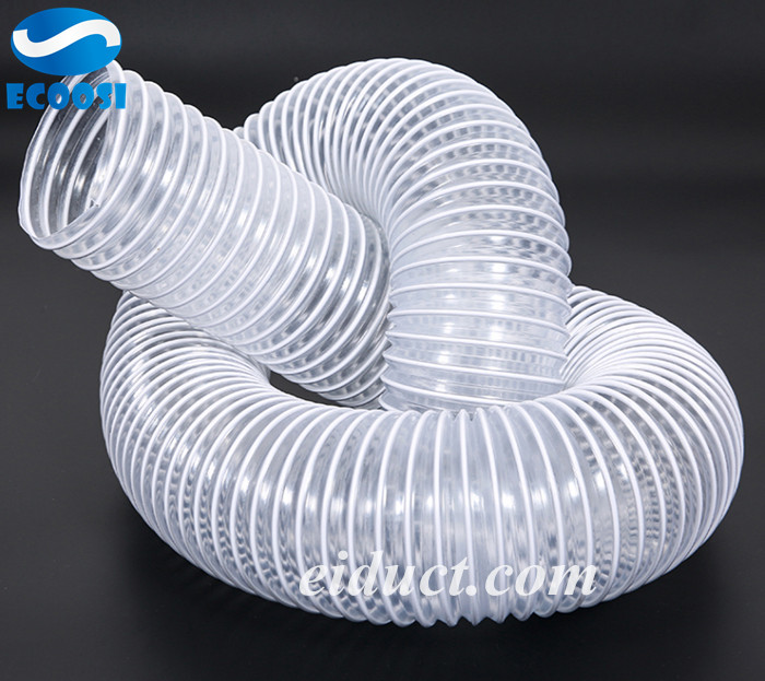Flexible PVC dust collection hose from Ecoosi Industrial Co., Ltd.